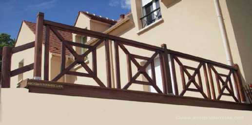 garde-corps en bois de balcon-terrasse
