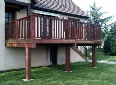 terrasse en bois sur pilotis 76